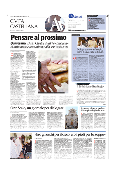 Avvenire - pagina diocesana del 22/02/2015